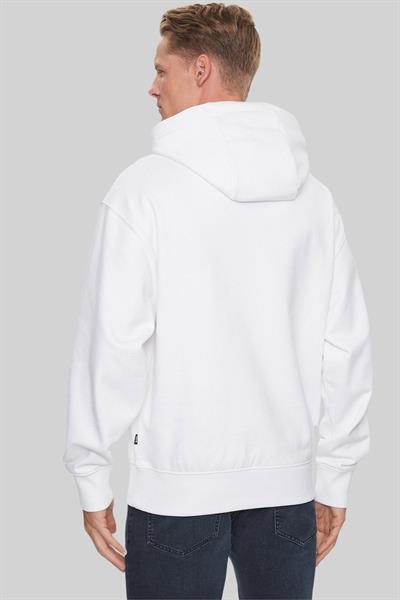 Boss Regular Fit  Kapüşonlu Erkek Sweatshirt Beyaz 100