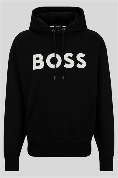 Boss Regular Fit  Kapüşonlu Erkek Sweatshirt Siyah