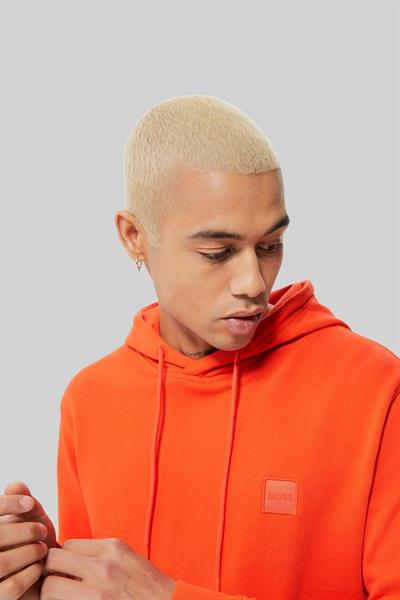 Boss Regular Fit Kapüşonlu Erkek Sweatshirt Turuncu 626