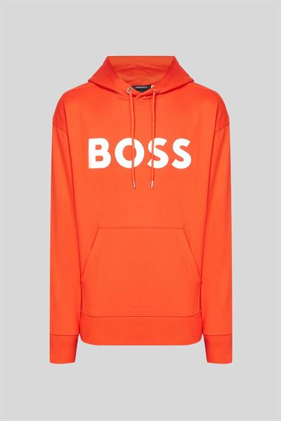 Boss Regular Fit  Kapüşonlu Erkek Sweatshirt Turuncu 821