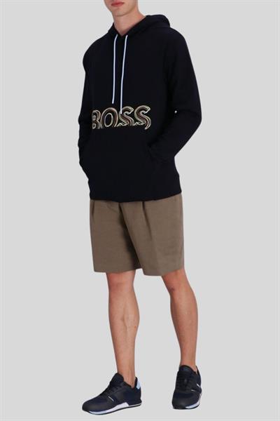 Boss  Regular Fit Kapüşonlu Erkek Sweatshirt Mavi 402