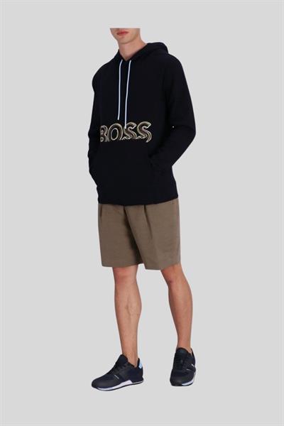 Boss  Regular Fit Kapüşonlu Erkek Sweatshirt Siyah