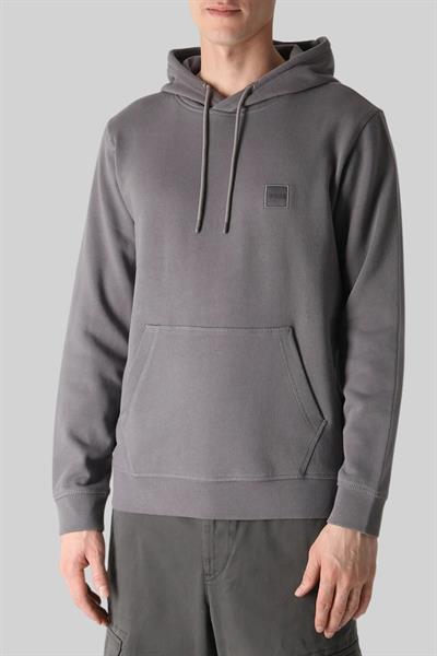 Boss Regular Fit Kapüşonlu Erkek Sweatshirt Gri