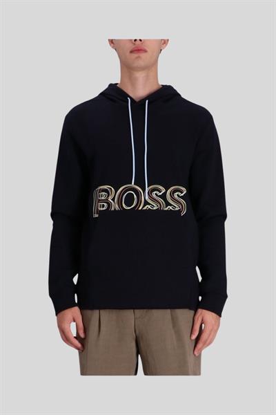 Boss  Regular Fit Kapüşonlu Erkek Sweatshirt Siyah
