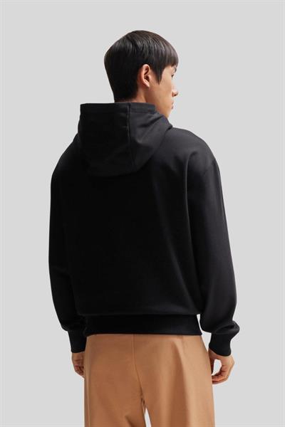 Boss Regular Fit  Kapüşonlu Erkek Sweatshirt Siyah