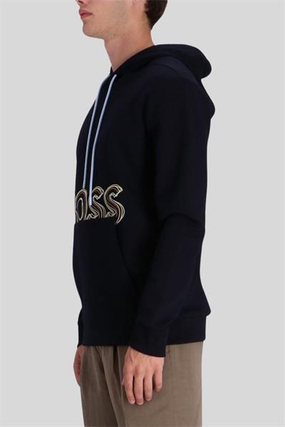 Boss  Regular Fit Kapüşonlu Erkek Sweatshirt Mavi 402