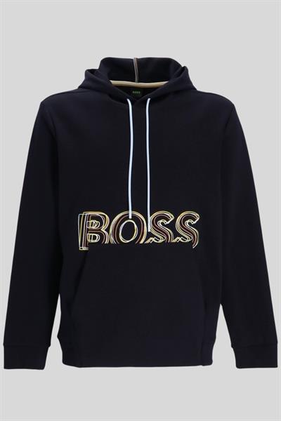 Boss  Regular Fit Kapüşonlu Erkek Sweatshirt Mavi 402
