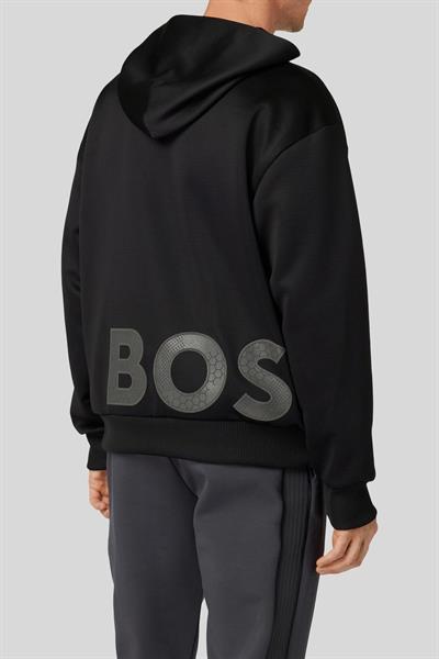 Boss Regular Fit Kapüşonlu Sweat Siyah