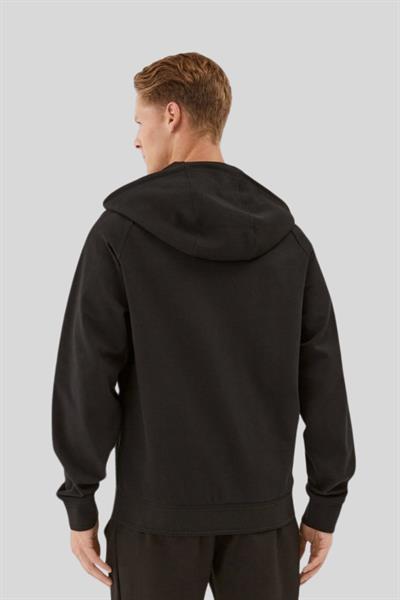 Boss Regular Fit Kapüşonlu Tam Fermuarlı Erkek Ceket Siyah