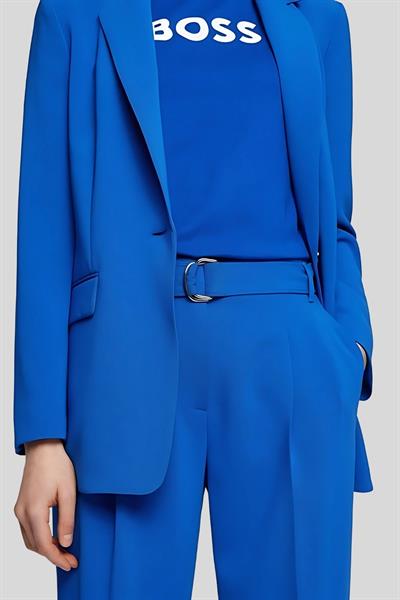 Boss Regular Fit Kemerli Kadın Pantolon Mavi 463