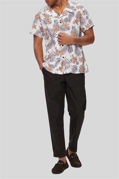 Boss Regular Fit Kısa Kollu Erkek Gömlek Beyaz 100