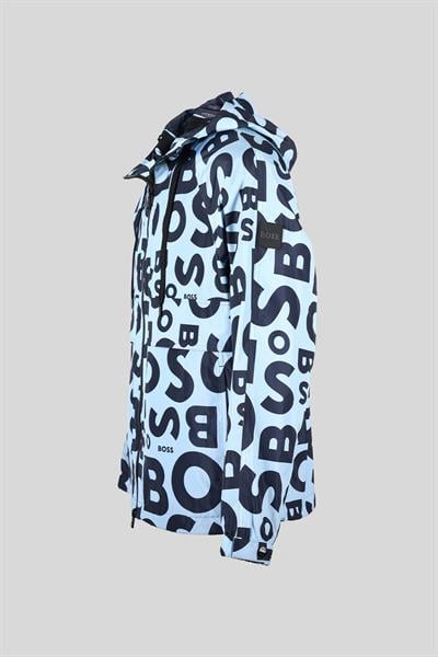Boss Regular Fit Logolu Kapüşonlu Ceket Mavi 453