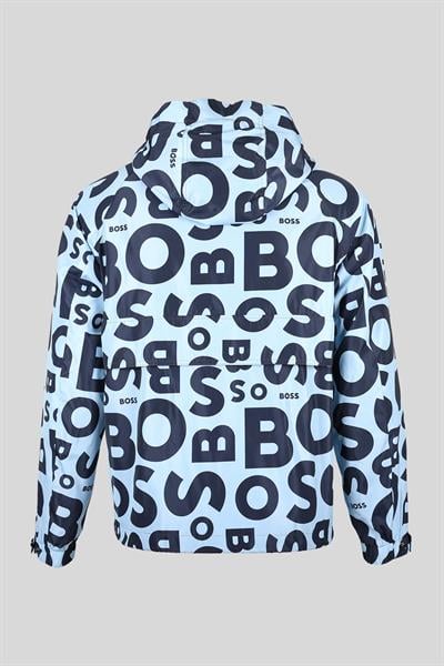 Boss Regular Fit Logolu Kapüşonlu Ceket Mavi 453