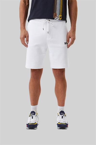 Boss Regular Fit Marka Logolu Erkek Şort Beyaz 100