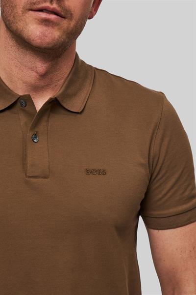Boss Regular Fit Pallas Polo Yaka T-Shirt Kahverengi 249