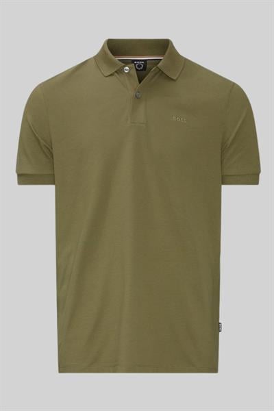 Boss Regular Fit Pallas Polo Yaka T-Shirt Haki 336