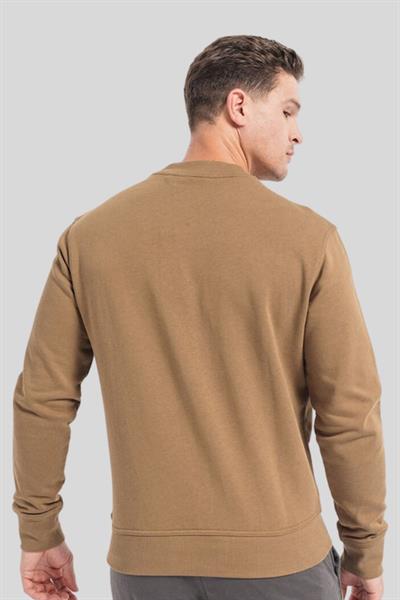 Boss Regular Fit Pamuklu Erkek Sweatshirt Bej