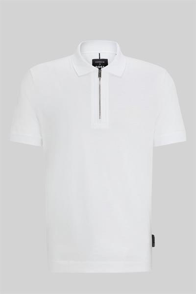 Boss Regular Fit Pamuklu Polo Yaka Erkek T-Shirt Beyaz 100
