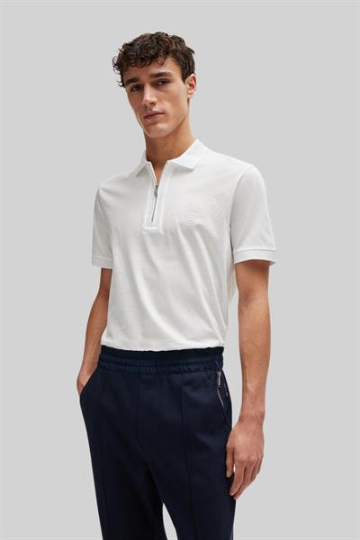 Boss Regular Fit Pamuklu Polo Yaka Erkek T-Shirt Beyaz 100