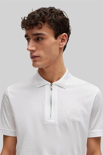 Boss Regular Fit Pamuklu Polo Yaka Erkek T-Shirt Beyaz 100