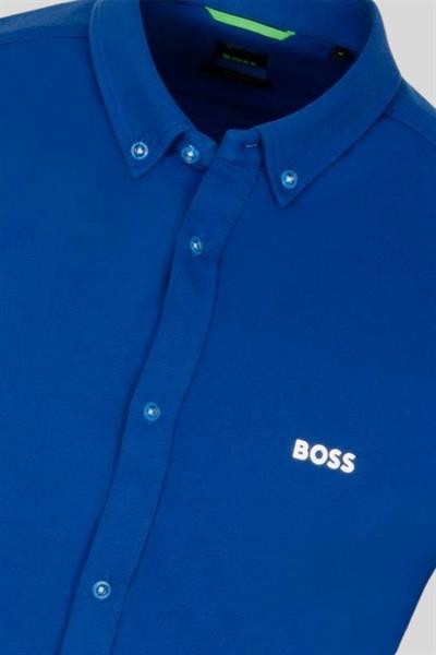 Boss Regular Fit Pamuklu Uzun Kollu Erkek Gömlek Mavi 432