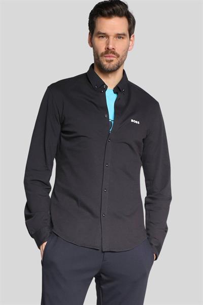 Boss Regular Fit Pamuklu Uzun Kollu Erkek Gömlek Mavi 402