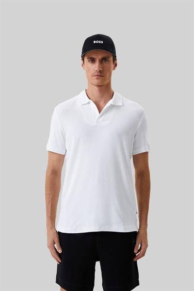 Boss Regular Fit Polo Yaka Erkek T-Shirt Beyaz 100
