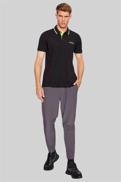 Boss Regular Fit Polo Yaka Erkek T-Shirt Siyah