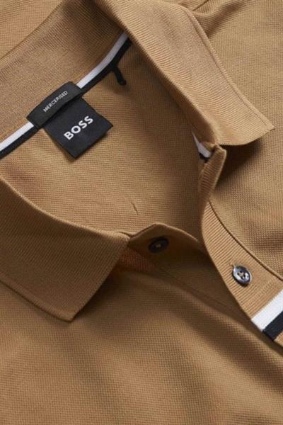 Boss Regular Fit Polo Yaka Erkek T-Shirt Bej 260