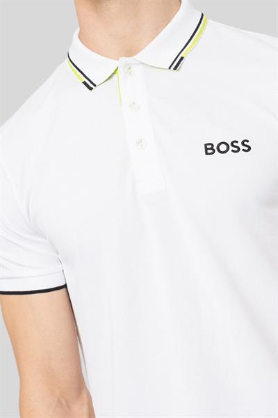 Boss Regular Fit Polo Yaka Erkek T-Shirt Beyaz