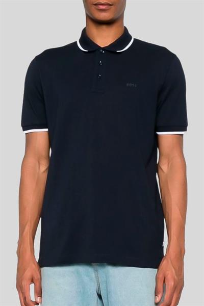 Boss Regular Fit Polo Yaka Erkek T-Shirt Lacivert 405
