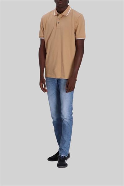 Boss Regular Fit Polo Yaka Erkek T-Shirt Bej 260