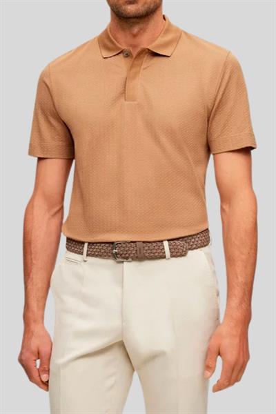 Boss Regular Fit Polo Yaka Erkek T-Shirt Bej 260
