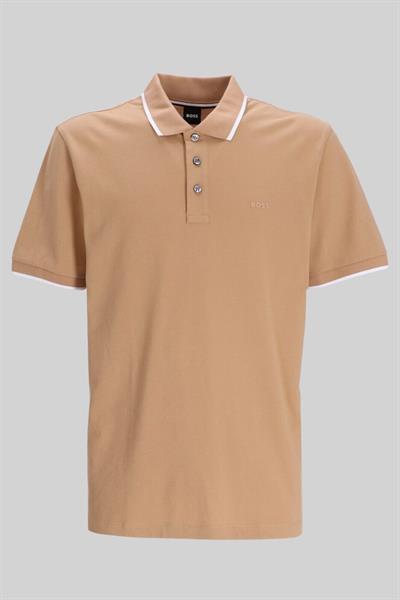 Boss Regular Fit Polo Yaka Erkek T-Shirt Bej 260