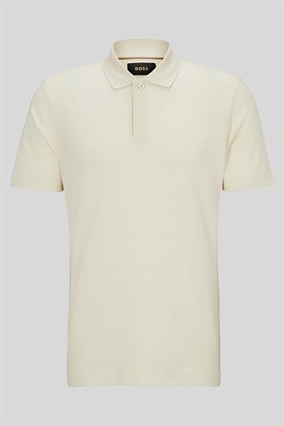 Boss Regular Fit Polo Yaka Erkek T-Shirt Krem 131