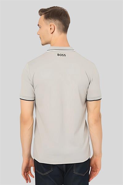 Boss Regular Fit Polo Yaka Erkek T-Shirt Gri