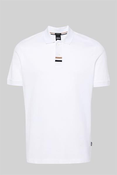 Boss Regular Fit Polo Yaka Erkek T-Shirt Beyaz 100