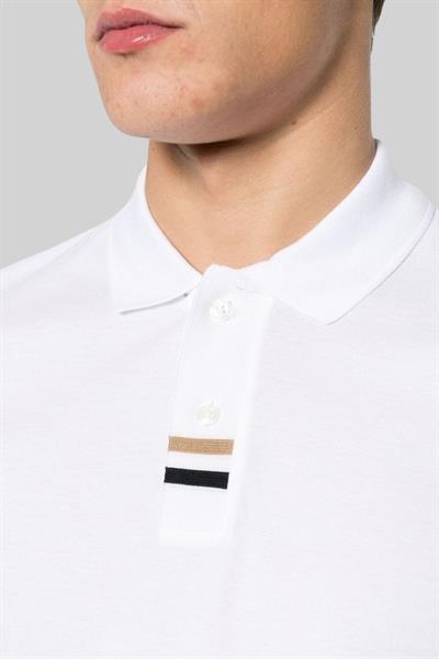 Boss Regular Fit Polo Yaka Erkek T-Shirt Beyaz 100