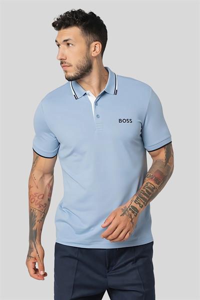 Boss Regular Fit Polo Yaka Erkek T-Shirt Mavi 498