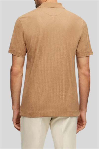 Boss Regular Fit Polo Yaka Erkek T-Shirt Bej 260