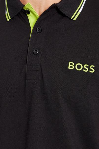 Boss Regular Fit Polo Yaka Erkek T-Shirt Siyah