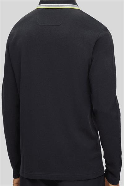 Boss Regular Fit Polo Yaka Erkek Uzun Kol T-Shirt Siyah 006