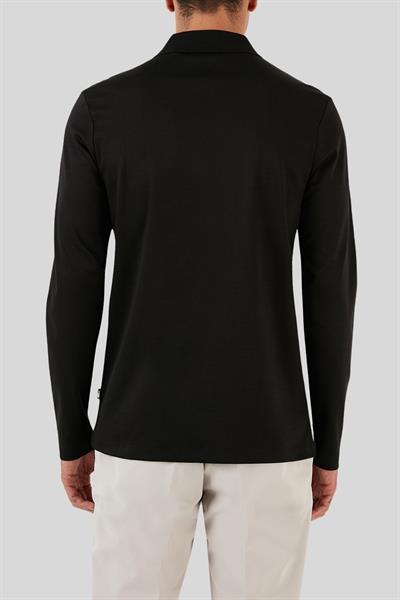 Boss Regular Fit Polo Yaka Erkek Sweatshirt Siyah 002