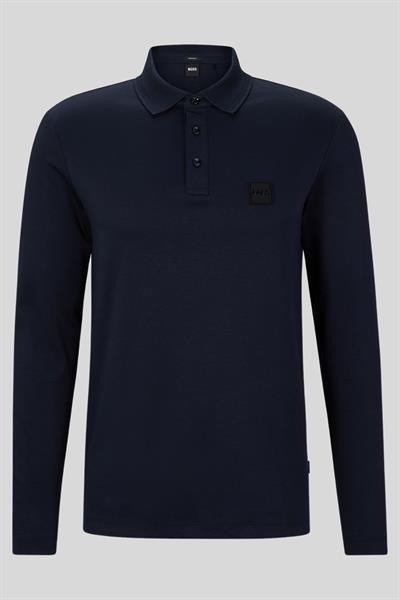 Boss Regular Fit Polo Yaka Sweatshirt Erkek Lacivert 405