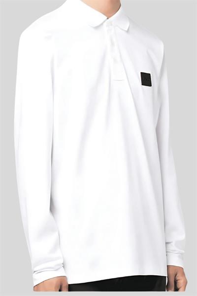Boss Regular Fit Polo Yaka Sweatshirt Erkek Beyaz 100