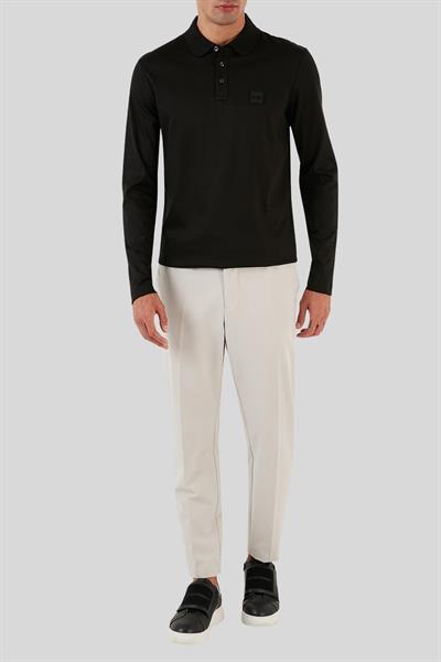 Boss Regular Fit Polo Yaka Erkek Sweatshirt Siyah 002