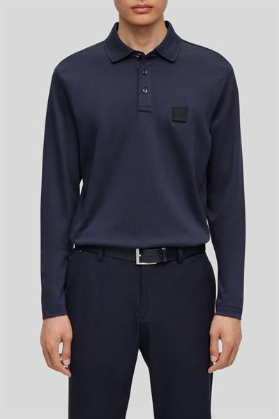 Boss Regular Fit Polo Yaka Sweatshirt Erkek Lacivert 405