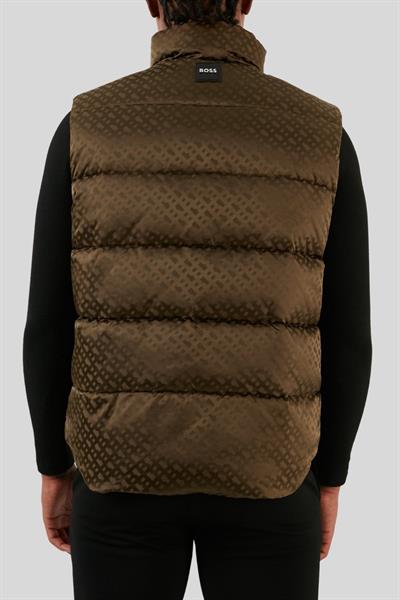 Boss Regular Fit Şişme Erkek Yelek Kahverengi