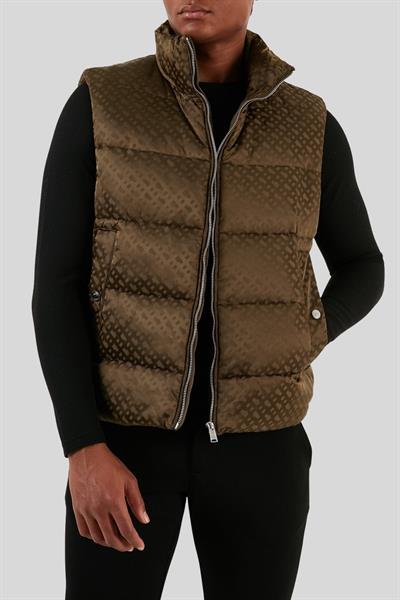 Boss Regular Fit Şişme Erkek Yelek Kahverengi