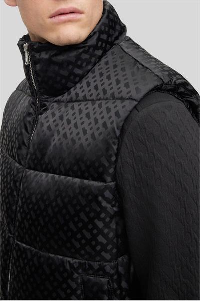 Boss Regular Fit Şişme Erkek Yelek Siyah